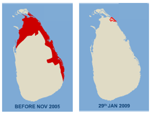 Territory Controlled by the LTTE